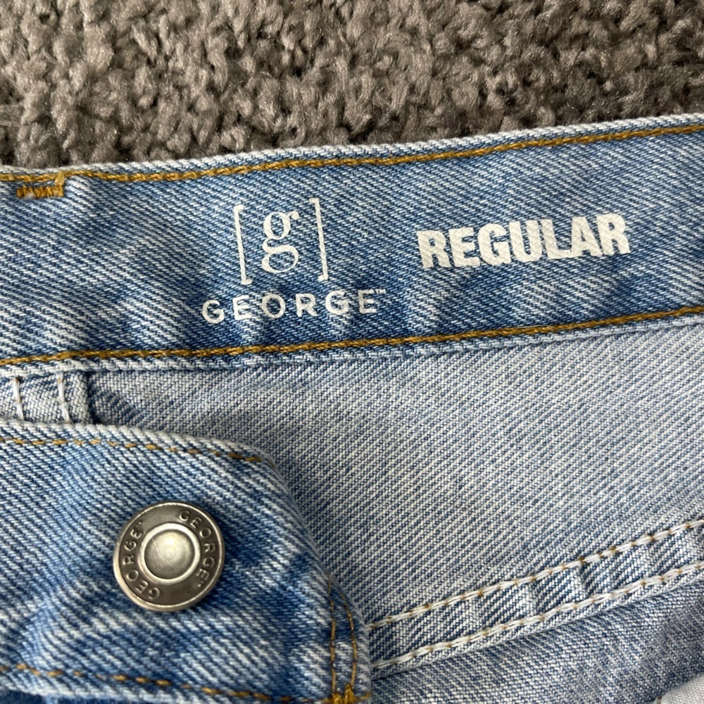 George jeans light blue very distressed denim jeans size 30x 30 - Picture 8 of 14